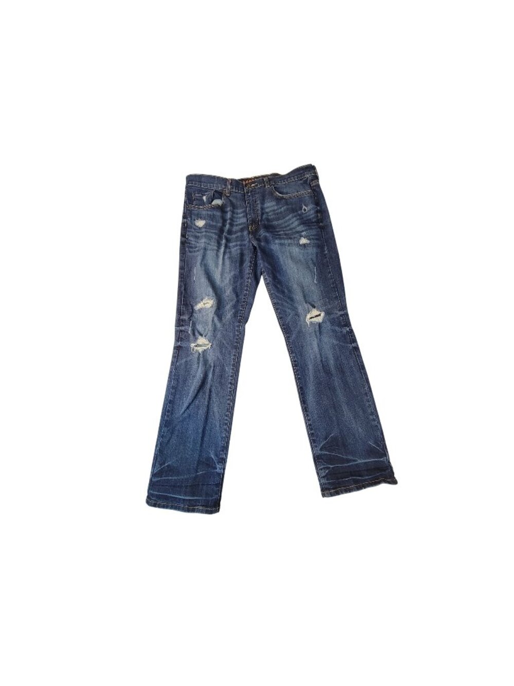Urban Pipeline MaxFlex Slim Distressed Blue Jeans 36x30 Mens Casual Denim Pants